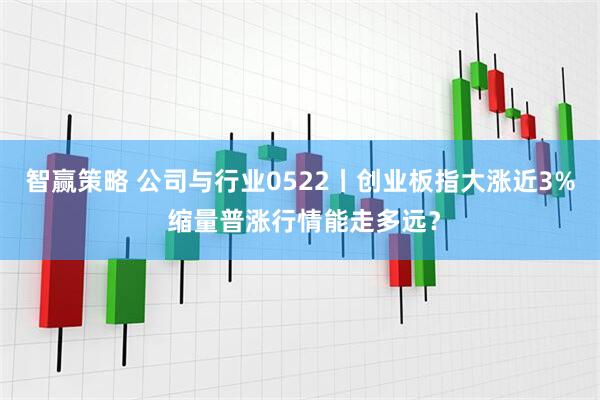 智赢策略 公司与行业0522丨创业板指大涨近3% 缩量普涨行情能走多远？